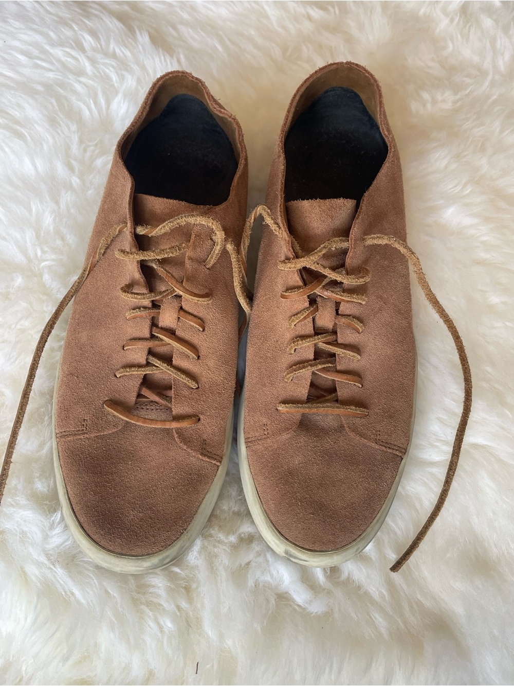 Vince Men's Brown Suede Lace-Up Sneakers